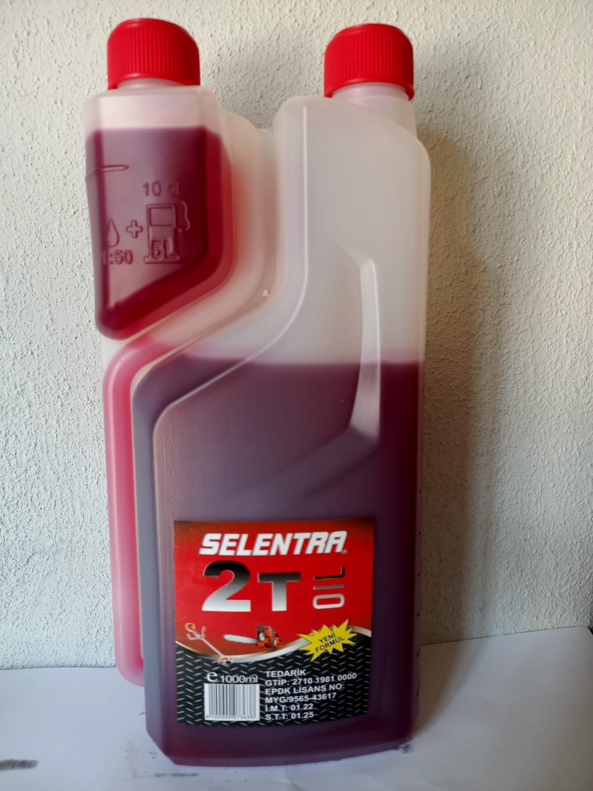 2 ZAMANLI YAĞ SELENTRA 1LT ÖLÇEKLİ KIRMIZI